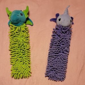 Norwex Plush Chenille Stick Toys in Lime Green & Teal
